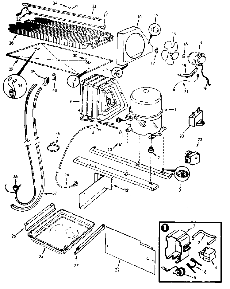 Refrigerator/unit Compartment & System Diagram and Parts List for JRT194B M7C53A Jenn-Air Refrigerator