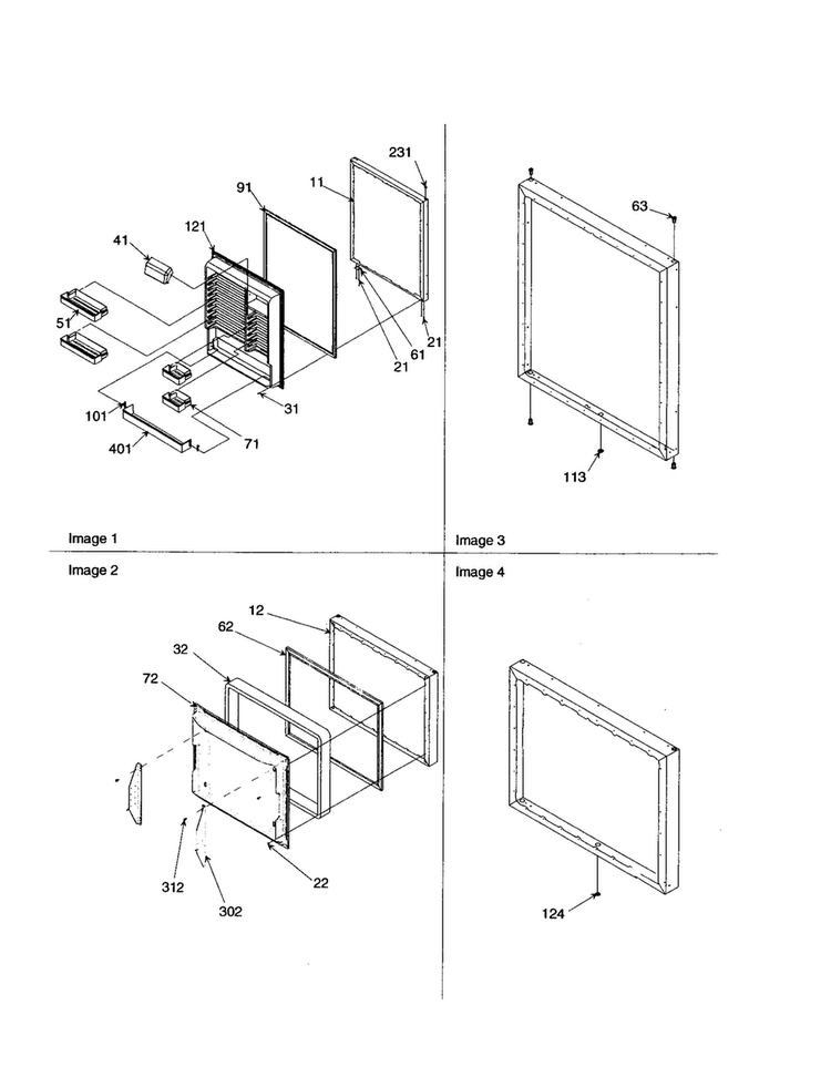 Door Assembly Diagram and Parts List for BRD18V1E-P1326502WB  Amana Refrigerator