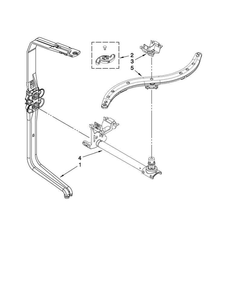 Upper Wash And Rinse Parts Diagram and Parts List for JDB3200AWB5  Jenn-Air Dishwasher