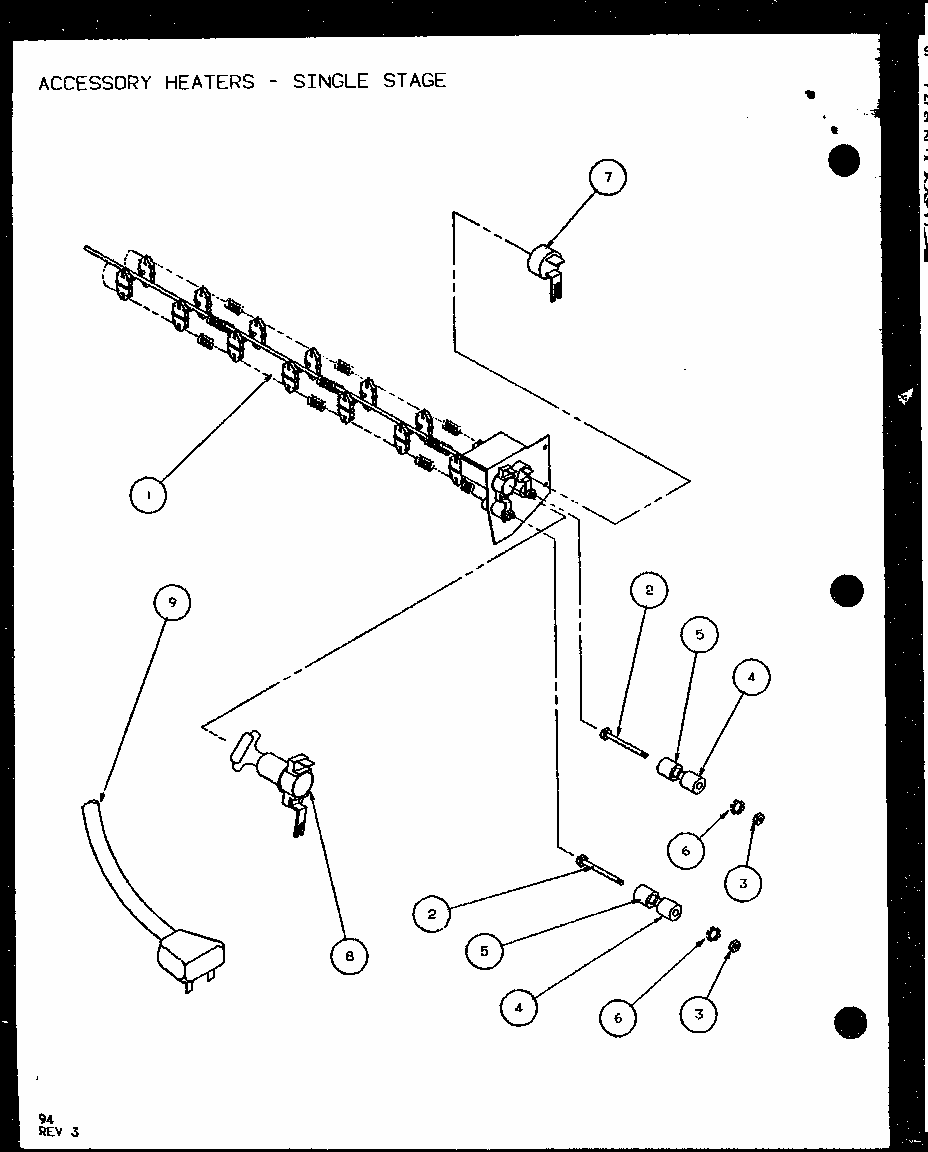 (230/208v.,1.5kw) (230/208v.,2.5kw) (230/208v.,3.0kw) (230/208v.,3.5kw) (265v.,1.5kw) (265v.,2.5kw) (265v.,3.0kw) (265v.,3.5kw) Diagram and Parts List for PTH12300ER P9812615R Amana Air Conditioner