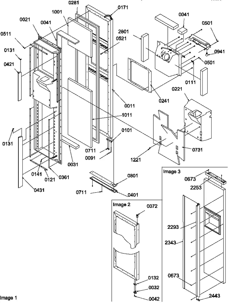 Freezer Door Diagram and Parts List for SBDE20TPE-P1190905WE  Amana Refrigerator