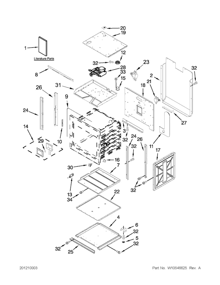 Oven Parts Diagram and Parts List for JJW3430WB02  Jenn-Air Wall Oven