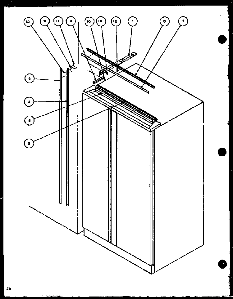 Section 8 Diagram and Parts List for SDB20H-P7836031W  Amana Refrigerator