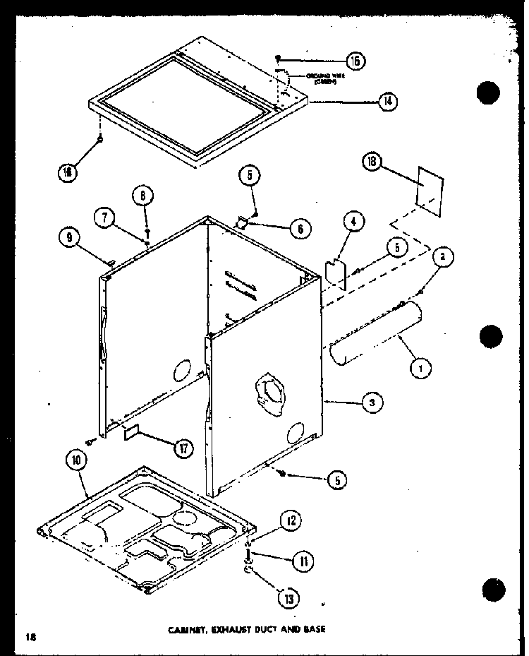 Cabinet Diagram and Parts List for CE3402L P1118309WL Amana Dryer