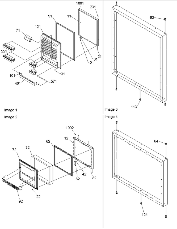 Door Assy Diagram and Parts List for BX518VE-P1324301WE  Amana Refrigerator