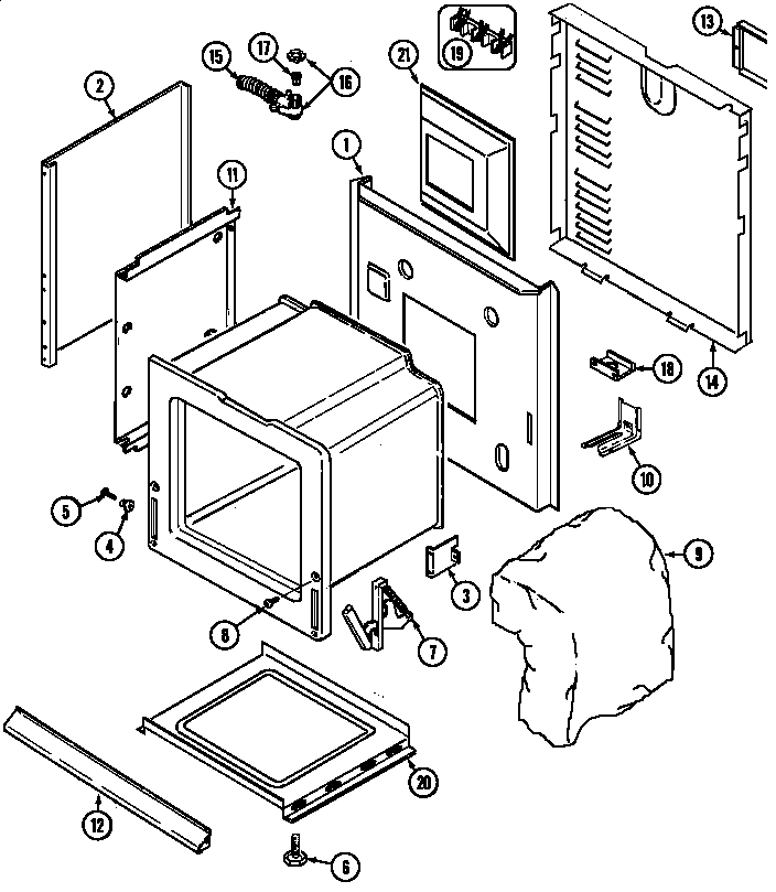 Body Diagram and Parts List for 6294576  Maytag Range
