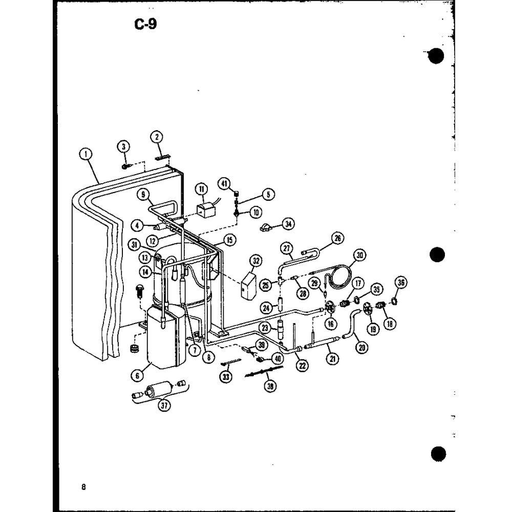 Diagram 3 Diagram and Parts List for ERHQ18-W01A P67845-1C Amana Air Conditioner