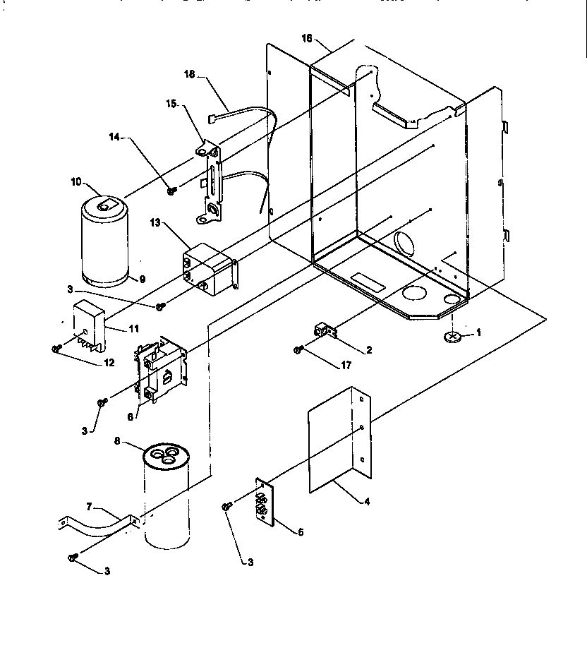 Control Box Assemlby Diagram and Parts List for RCC36A3A P1172405C Amana Air Conditioner