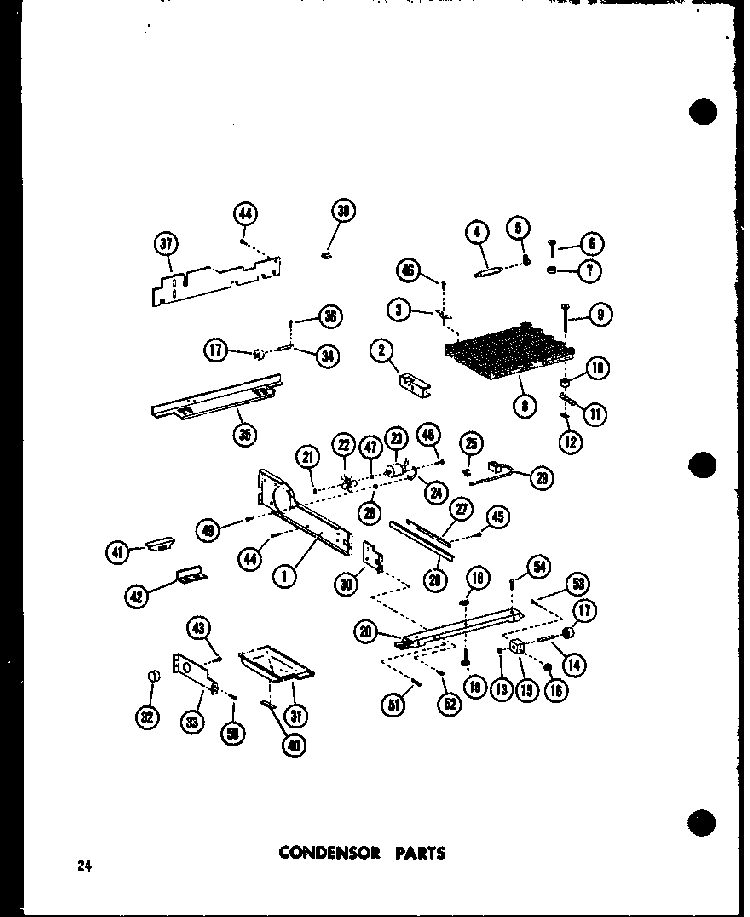 Condensor Parts Diagram and Parts List for ESR22N-P73320-45W  Amana Refrigerator
