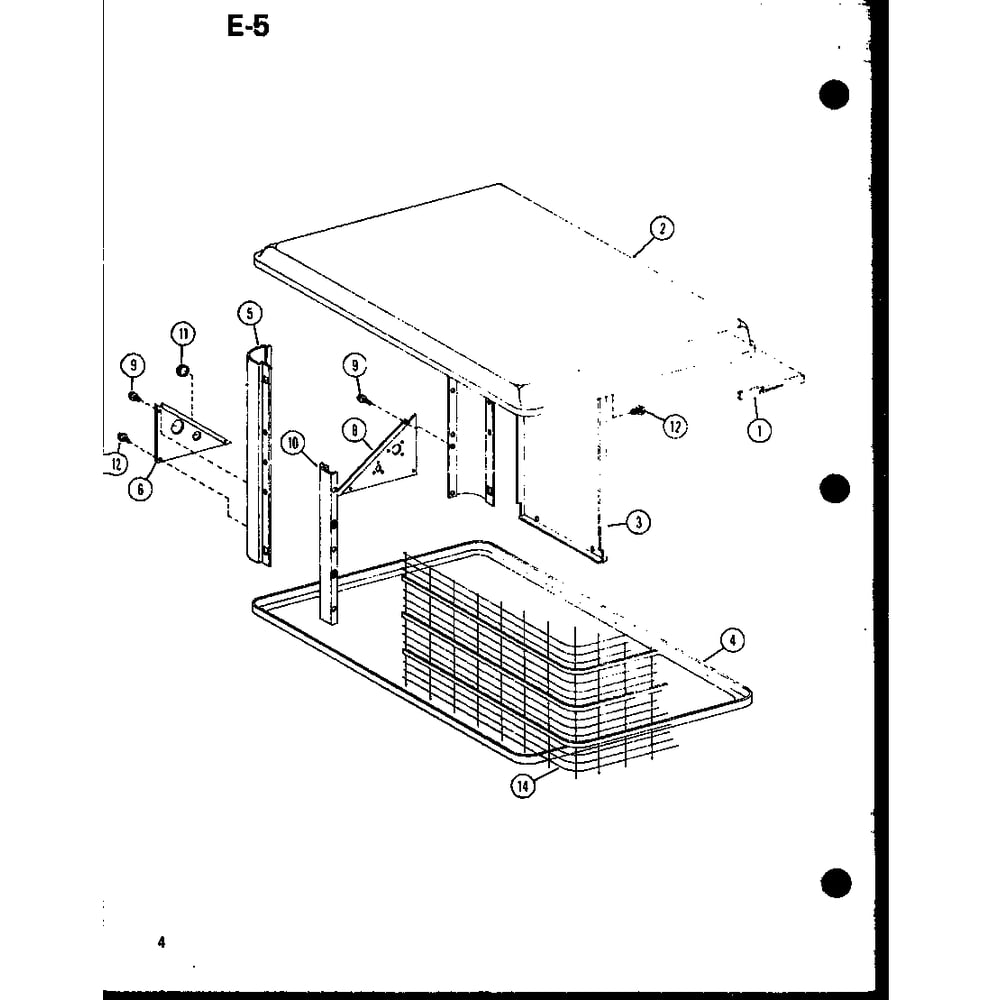 Diagram 4 Diagram and Parts List for ERHQ18-W01B P68522-1C Amana Air Conditioner