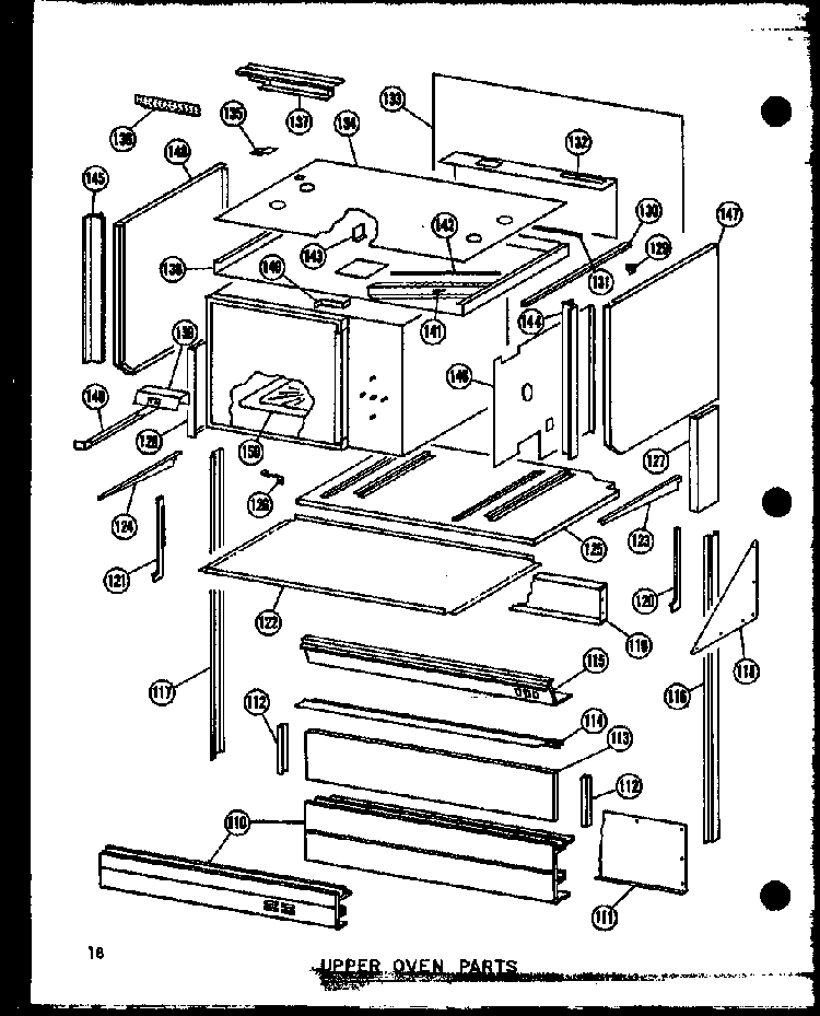 Upper Oven Parts Diagram and Parts List for RCC-3 P72771-2M Amana Microwave