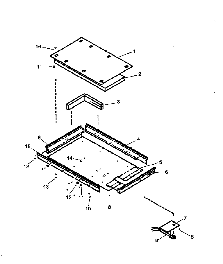 Heater Box Assy Diagram and Parts List for CAK2H30E2-P1131583NE  Amana Cooktop