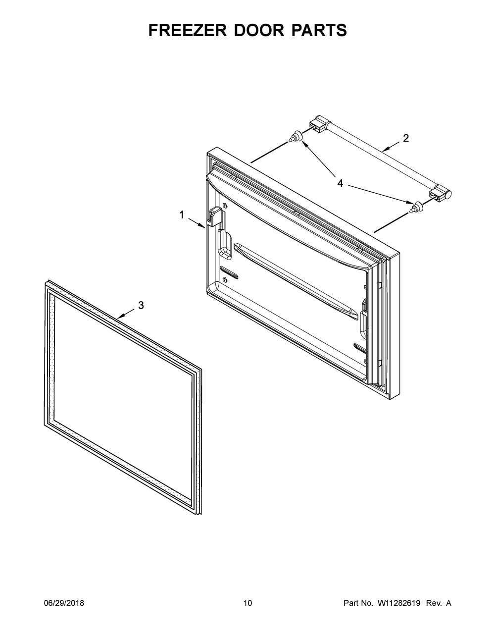 Freezer Door Parts Diagram and Parts List for MBR1957FEZ02  Maytag Refrigerator