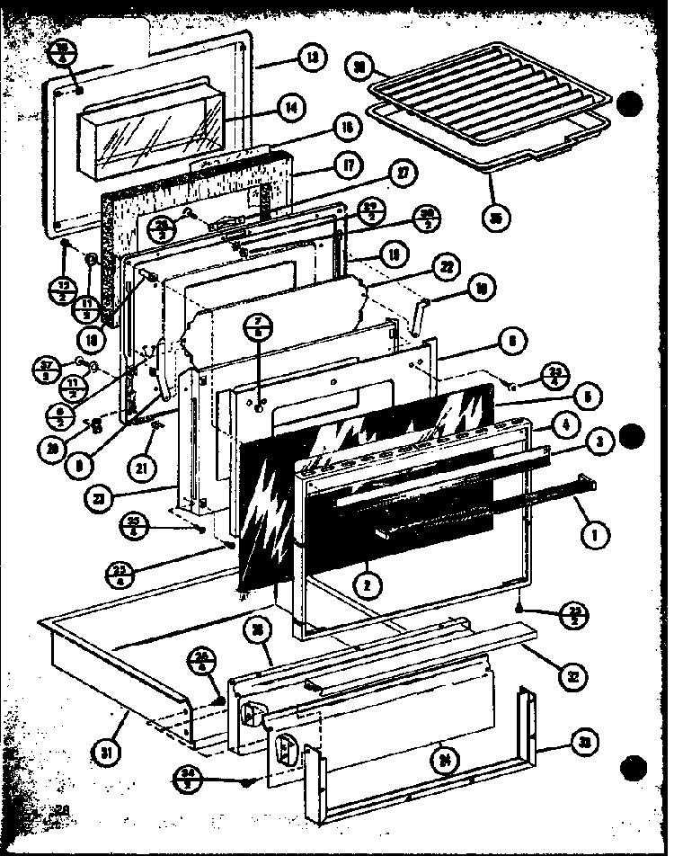 Section 9 Diagram and Parts List for RCC-1010 P85729-1S Amana Range