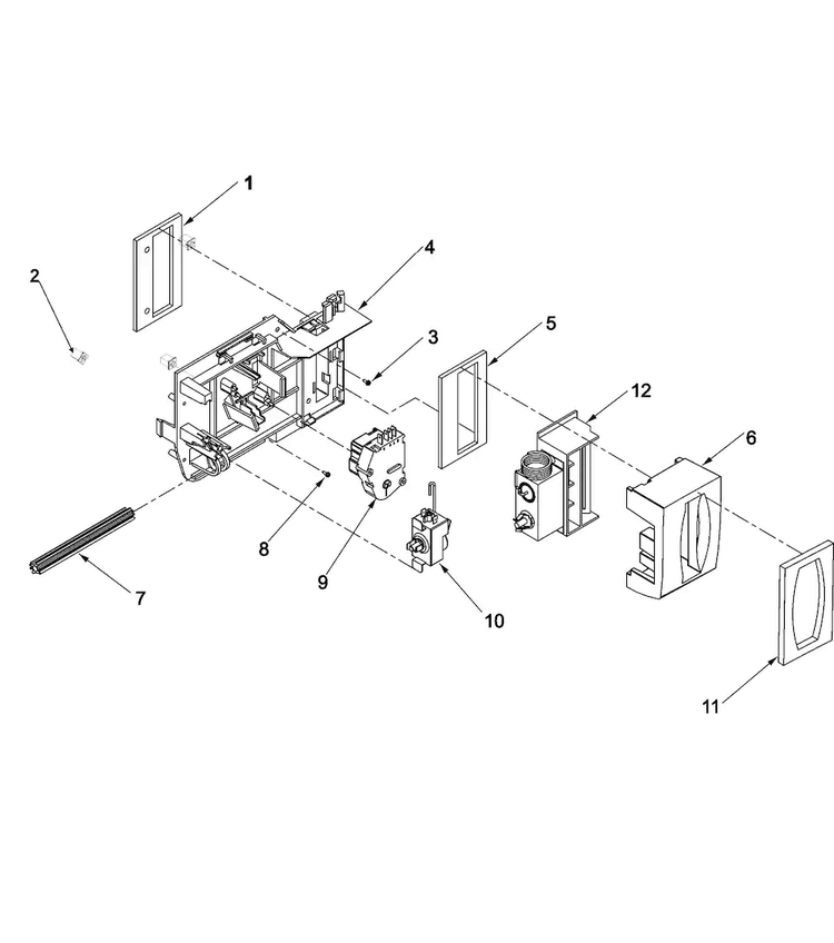 Controls Diagram and Parts List for ASD2622HRS-ASD2622HRS0  Amana Refrigerator