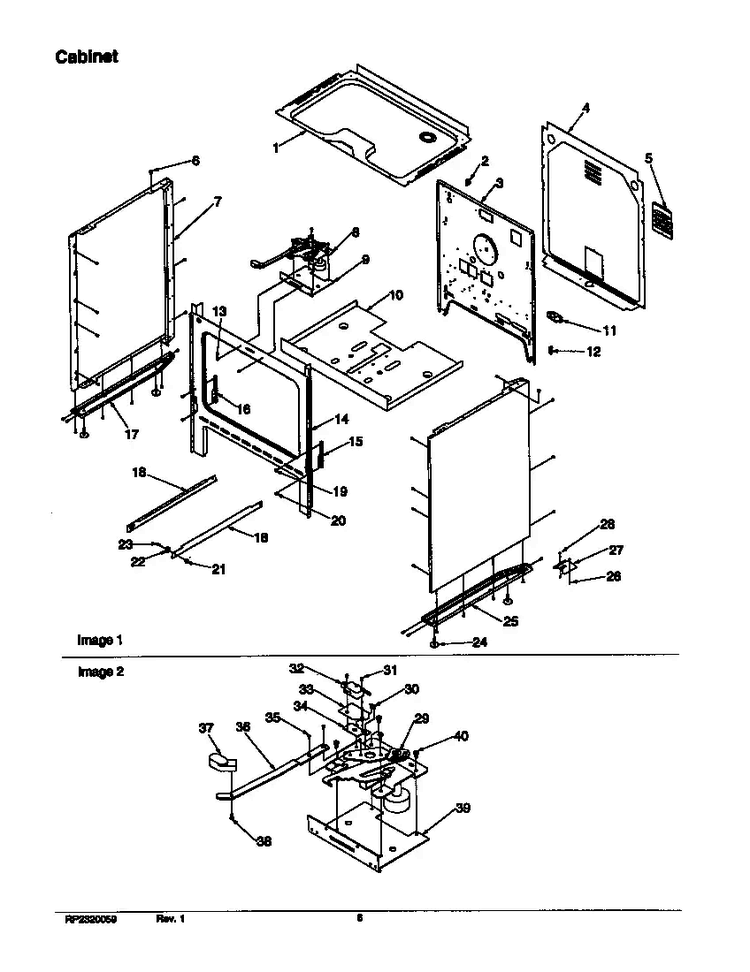 Cabinet Diagram and Parts List for ARR6202L-P1143606NL  Amana Range