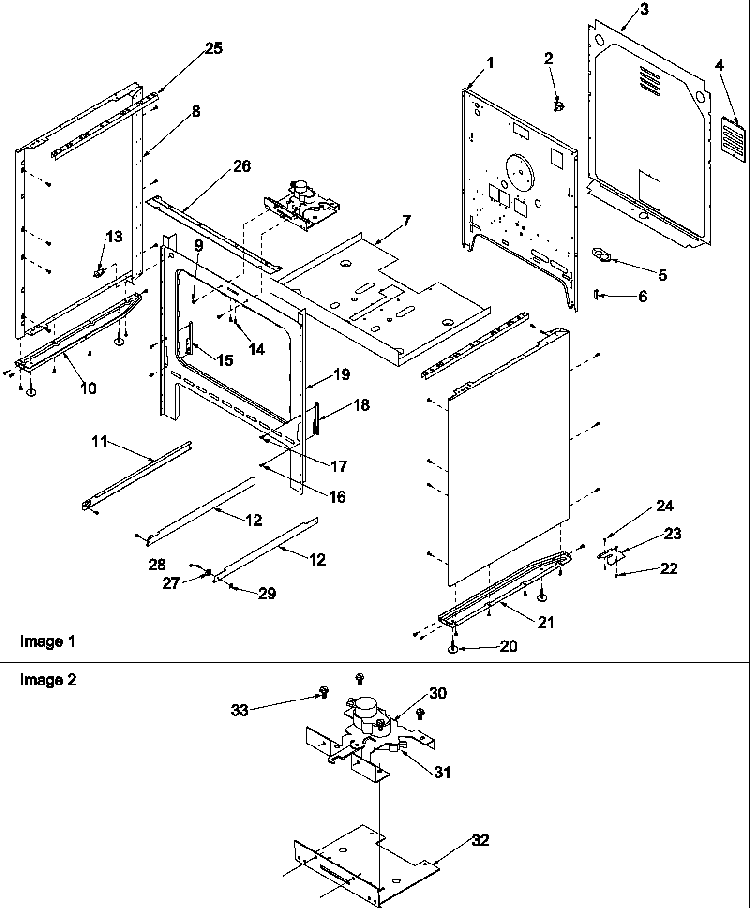 Cabinet Diagram and Parts List for ART6610E-P1143461NE  Amana Range