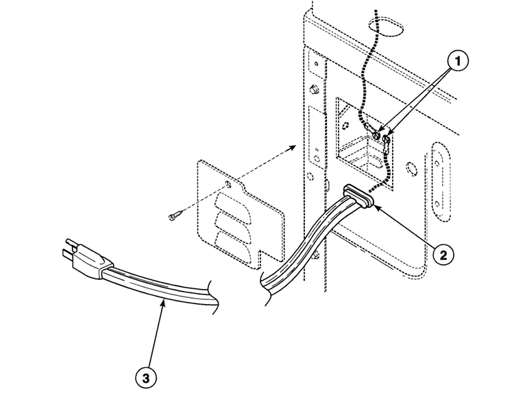 Power Cord Diagram and Parts List for SSGT09QF  Speed Queen Dryer