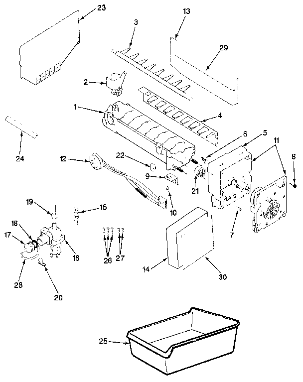 Optional Ice Maker Kit Diagram and Parts List for JRS203B MBQ01A Jenn-Air Refrigerator
