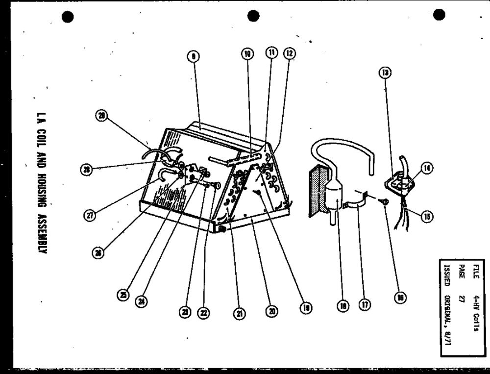 La Coil And Housing Assembly 2 Diagram and Parts List for RF4,5 P53802-2C Amana Air Conditioner
