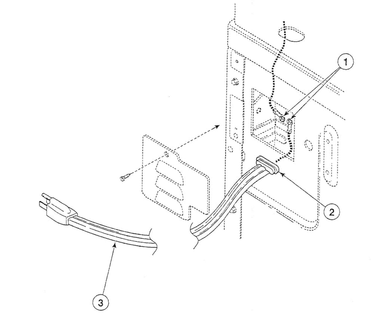 Power Cord Diagram and Parts List for SSE007WF  Speed Queen Dryer