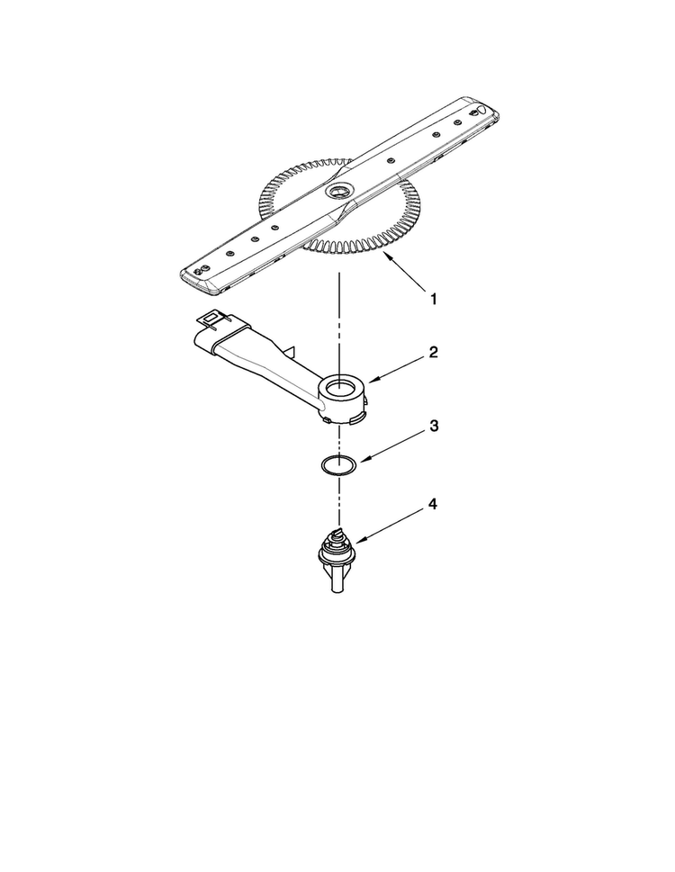 Lower Washarm Parts Diagram and Parts List for MDB8959AWW0  Maytag Dishwasher