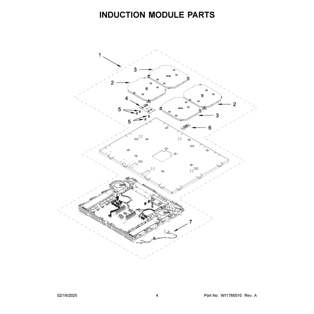 Induction Module Parts Diagram and Parts List for JPIFC730RM00  Jenn-Air Range