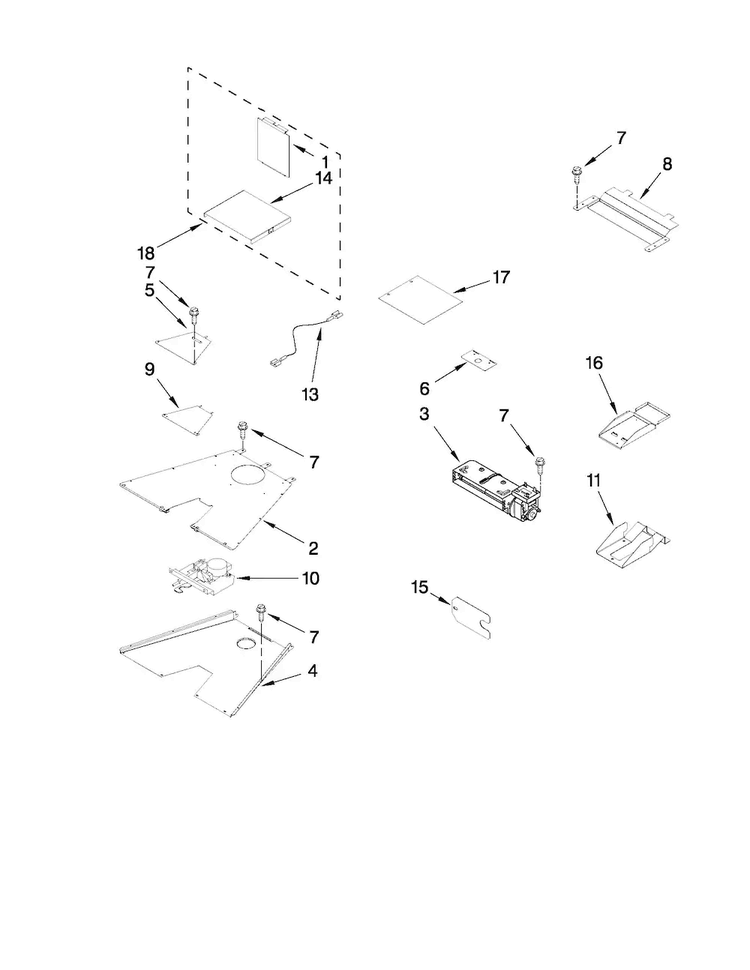 Venting Parts Diagram and Parts List for JGRP430WP01  Jenn-Air Range
