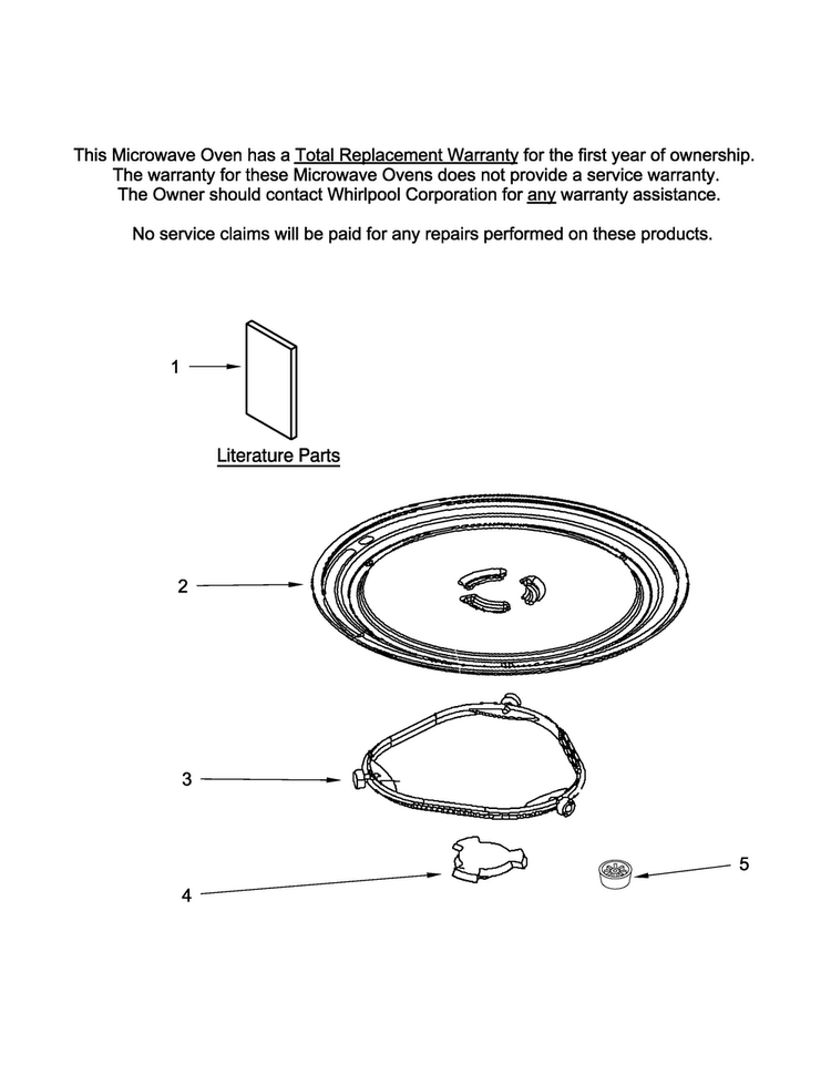 Turntable Parts Diagram and Parts List for JMC1116AW0  Jenn-Air Microwave