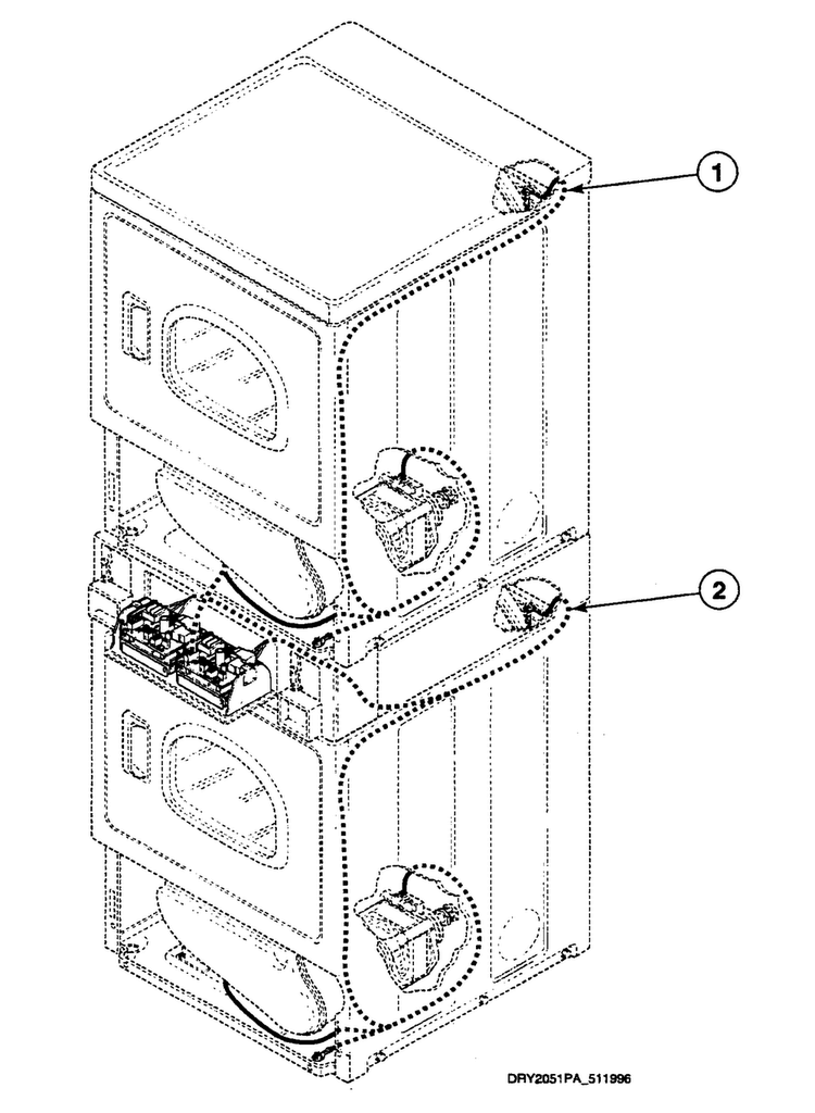 Harnesses 2 Diagram and Parts List for SSEY07WF1500  Speed Queen Dryer