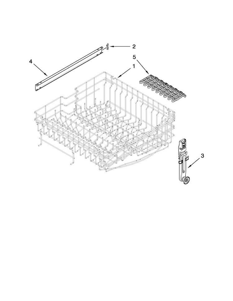 Upper Rack And Track Parts Diagram and Parts List for MDBH949AWW1  Maytag Dishwasher