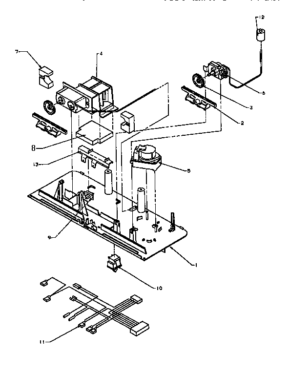 Control Assembly Diagram and Parts List for TXI22R2-P1168014W  Amana Refrigerator