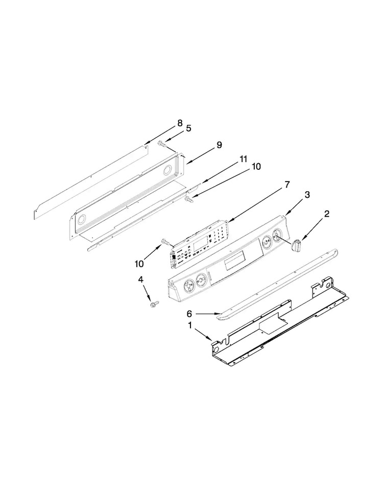 Control Panel Parts Diagram and Parts List for JGS9900CDS02  Jenn-Air Range