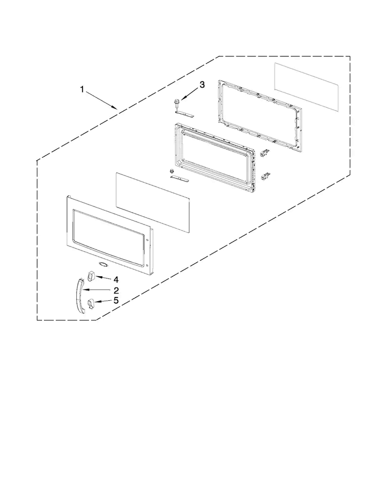 Door Parts Diagram and Parts List for JMV9186WP0  Jenn-Air Microwave