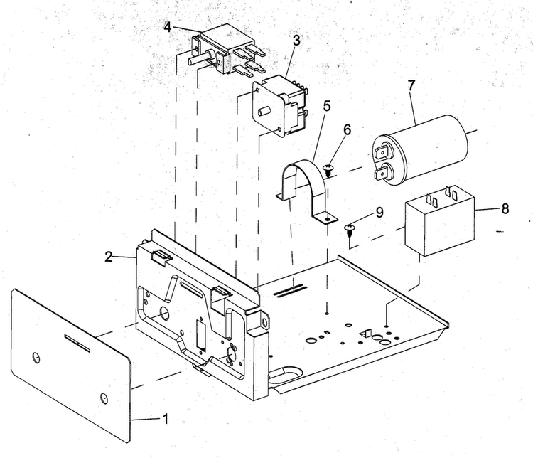 Control Box Diagram and Parts List for AH183  Amana Air Conditioner