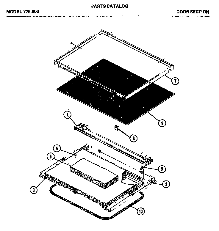 01 - DOOR SECTION Diagram and Parts List for 776000  Maytag Microwave Oven Combo