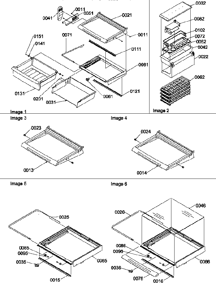 Deli, Shelves, Crisper Assemblies And Accessories Diagram and Parts List for SR25TE-P1194002WE  Amana Refrigerator