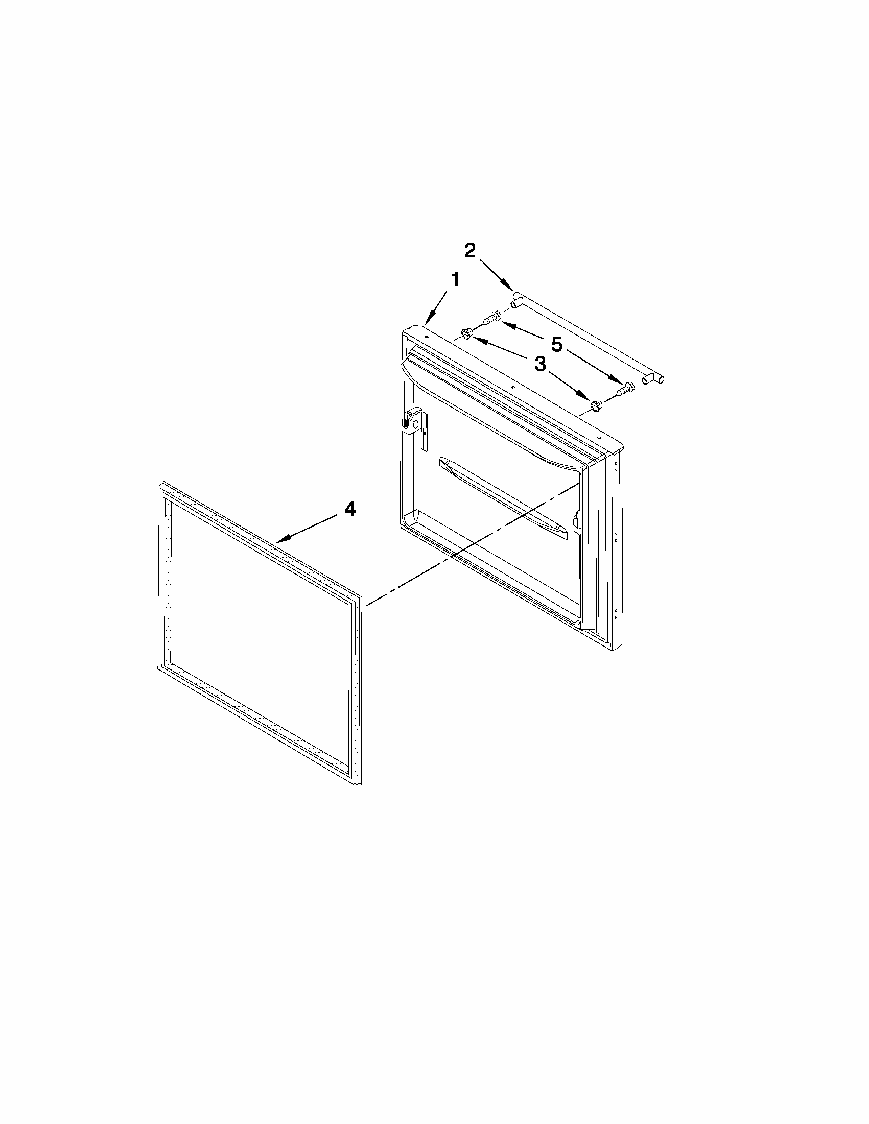 Freezer Door Parts Diagram and Parts List for GB2026LEKS8  Amana Refrigerator