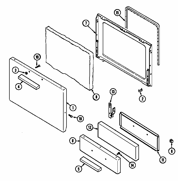 Door/drawer Diagram and Parts List for S31000PAW  Maytag Range