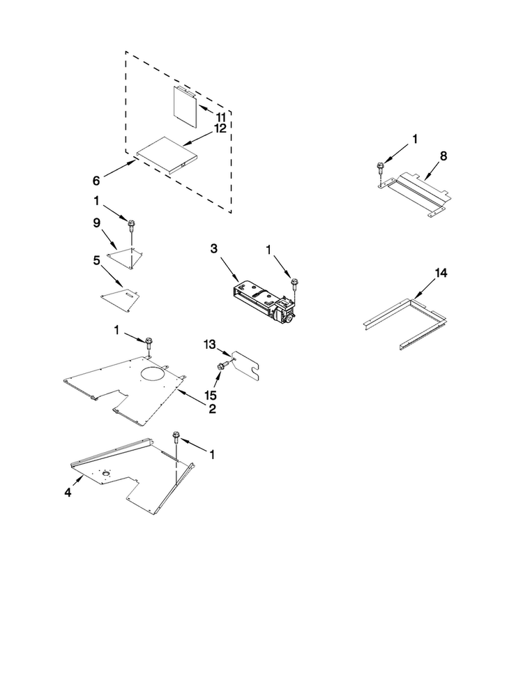 Venting Parts Diagram and Parts List for JGRP536WP01  Jenn-Air Range