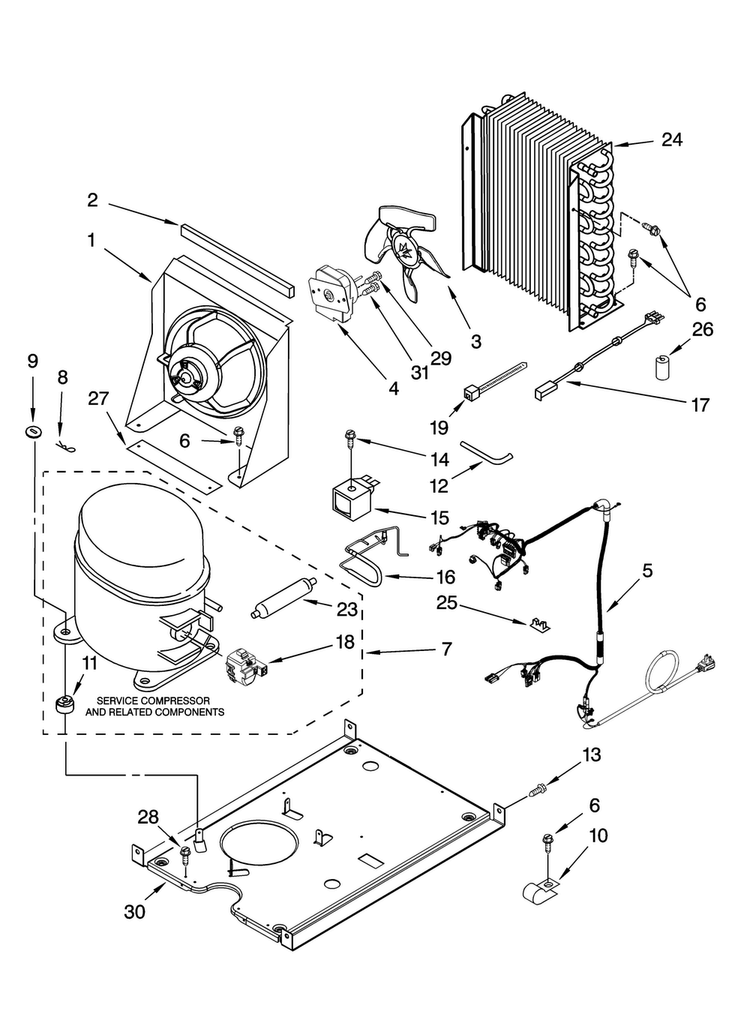 Unit Parts, Optional Parts Diagram and Parts List for MIM1554VRS0  Maytag Ice Maker
