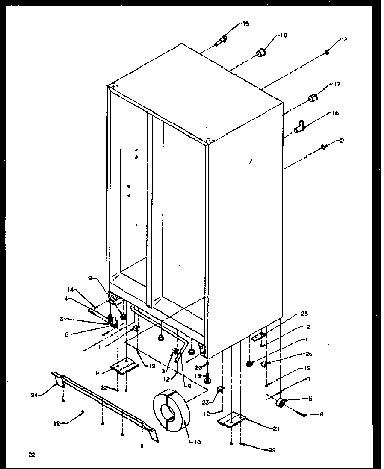 Drain And Rollers Diagram and Parts List for SXDE27NPL-P1162204WL  Amana Refrigerator