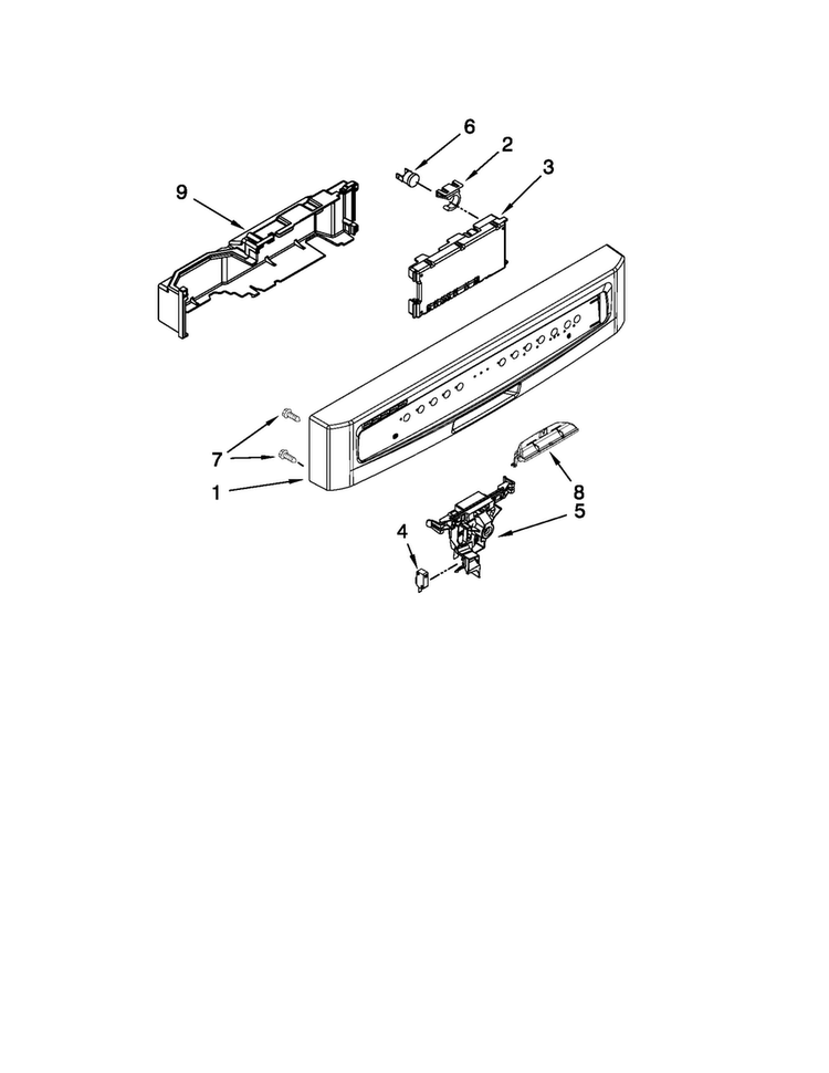 Control Panel Parts Diagram and Parts List for MDB4630AWB0  Maytag Dishwasher