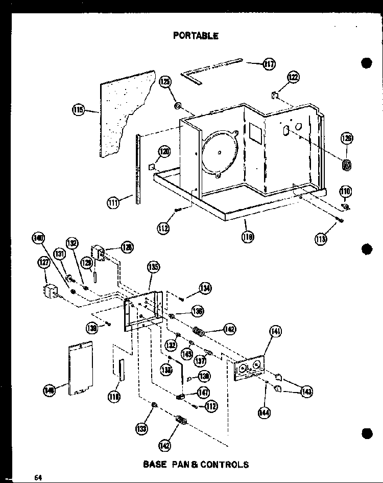 Base Pan & Controls Diagram and Parts List for 10-2NM P54974-2R Amana Air Conditioner