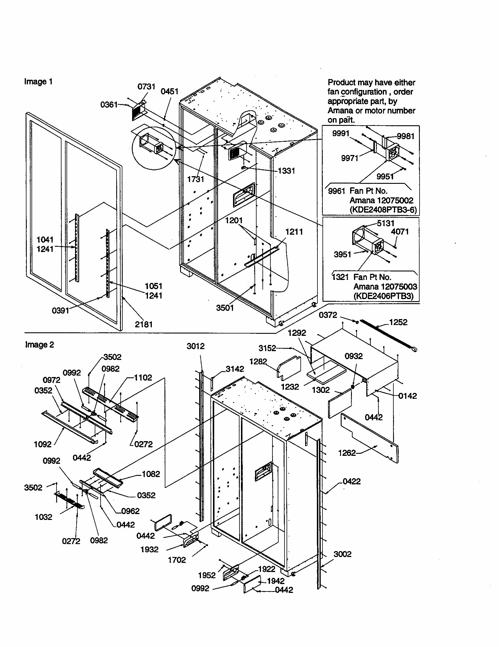 Ladders And Light Shields Diagram and Parts List for S148CA01-P1305502W  Amana Refrigerator