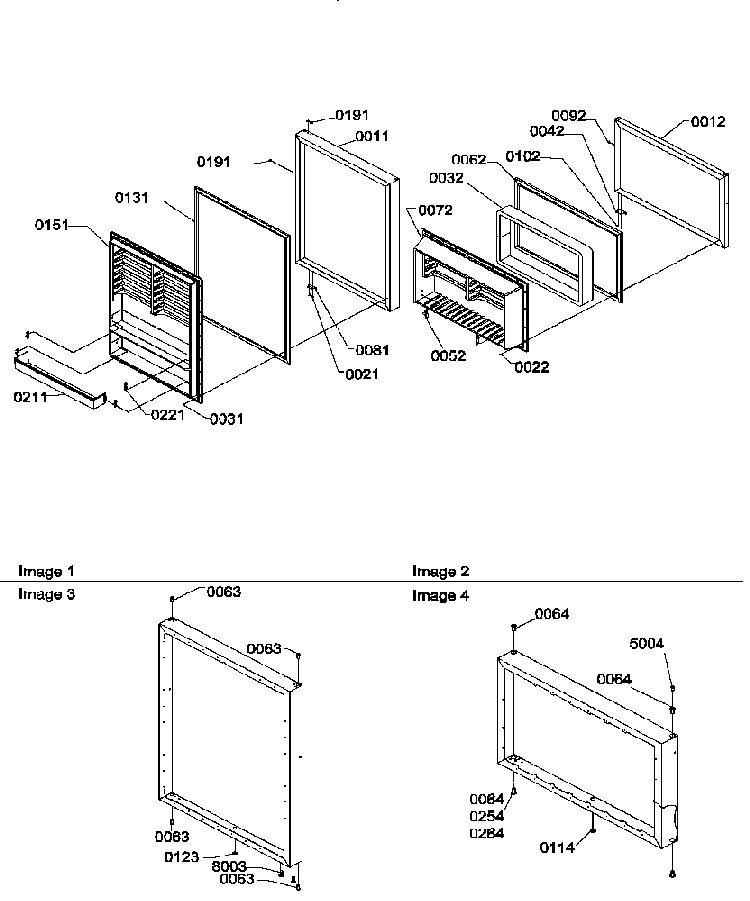 Door Assemblies Diagram and Parts List for TSI25TE-P1308101WE  Amana Refrigerator