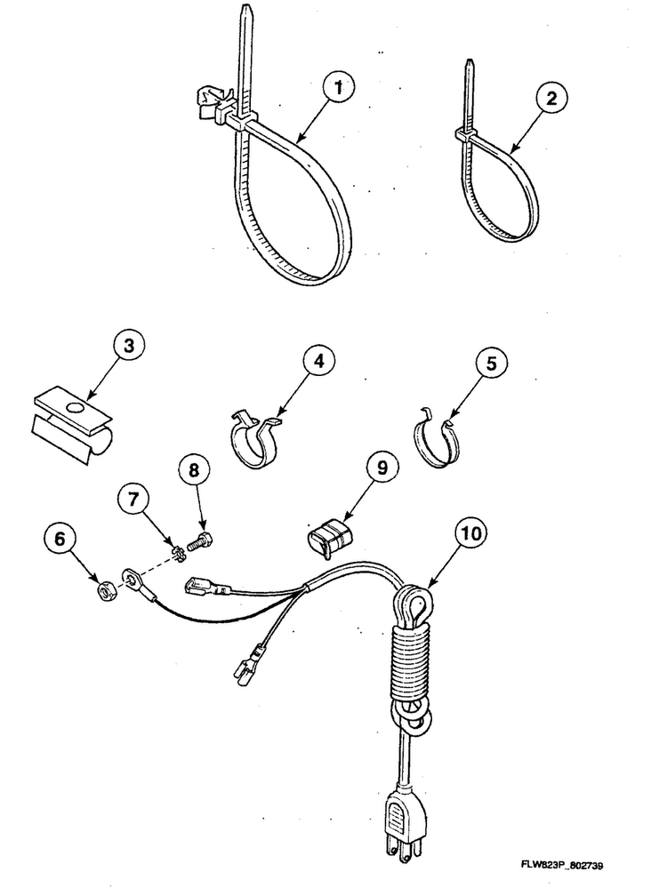 Wire Ties Diagram and Parts List for SWFF71QN3050  Speed Queen Washer