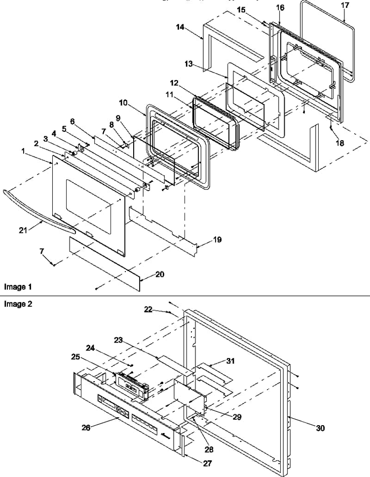 Inner Cavity/latch/blower/bake And Broil Assy Diagram and Parts List for AOCS3040E-P1132348NE  Amana Wall Oven
