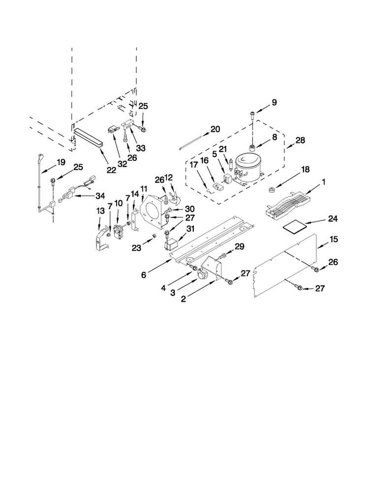Unit Parts Diagram and Parts List for JUB248LWRS01  Jenn-Air Wine and Beverage Cooler