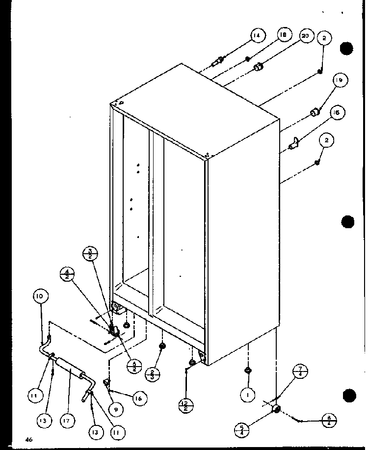 Section 15 Diagram and Parts List for SL22JB-P1116006W  Amana Refrigerator